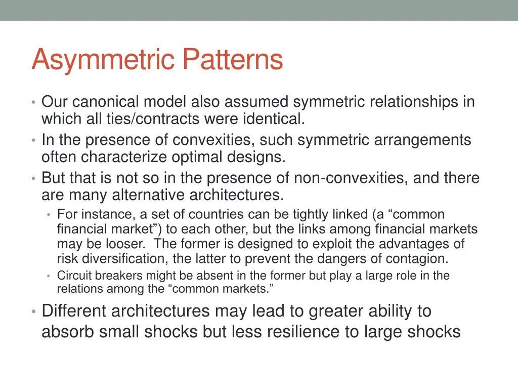 asymmetric patterns