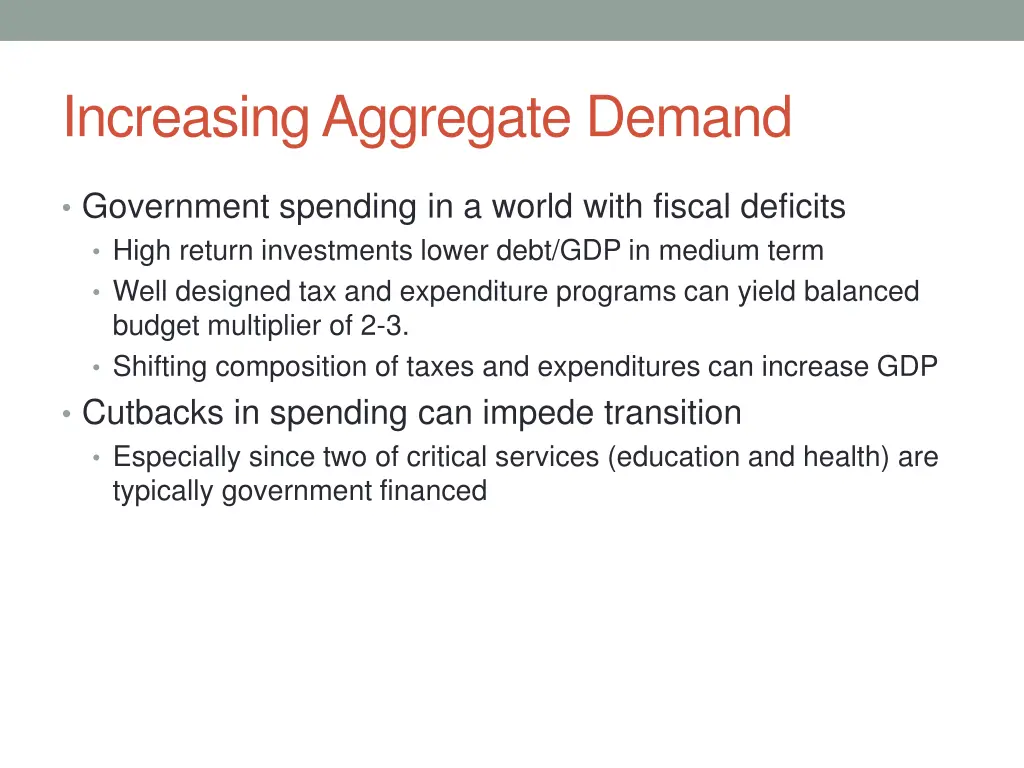 increasing aggregate demand