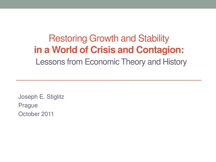 restoring growth and stability in a world