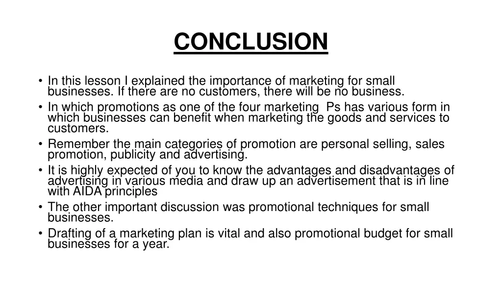 conclusion