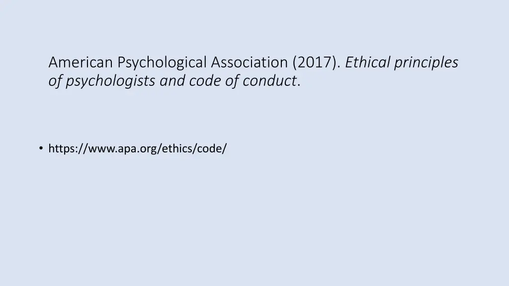 american psychological association 2017 ethical