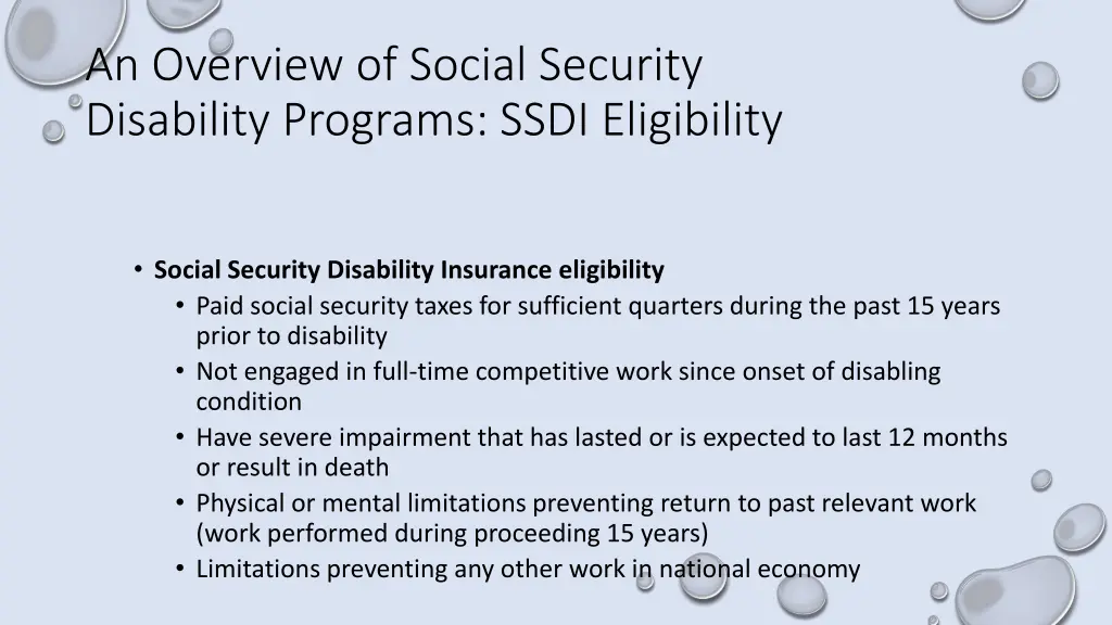 an overview of social security disability 2