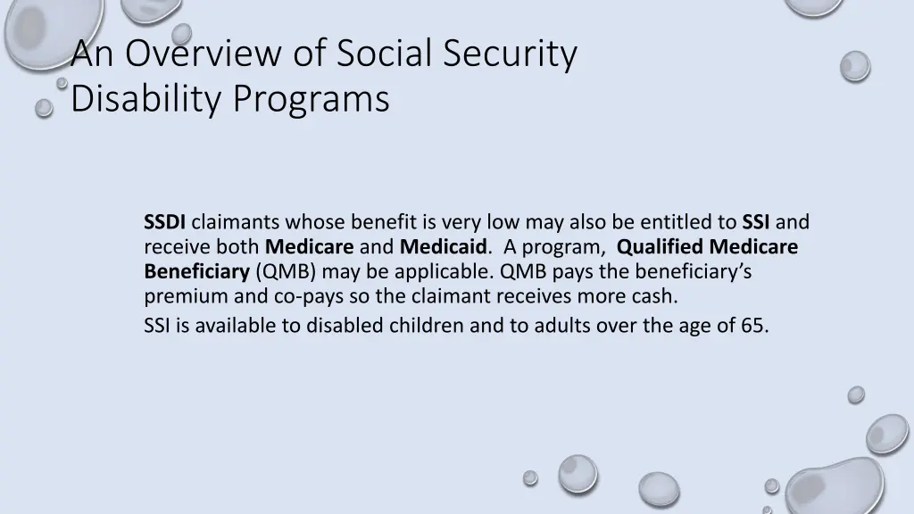 an overview of social security disability programs