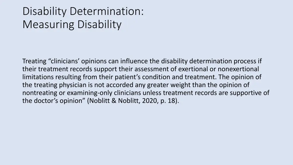 disability determination measuring disability
