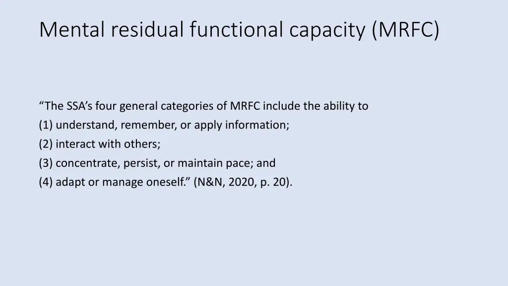 mental residual functional capacity mrfc