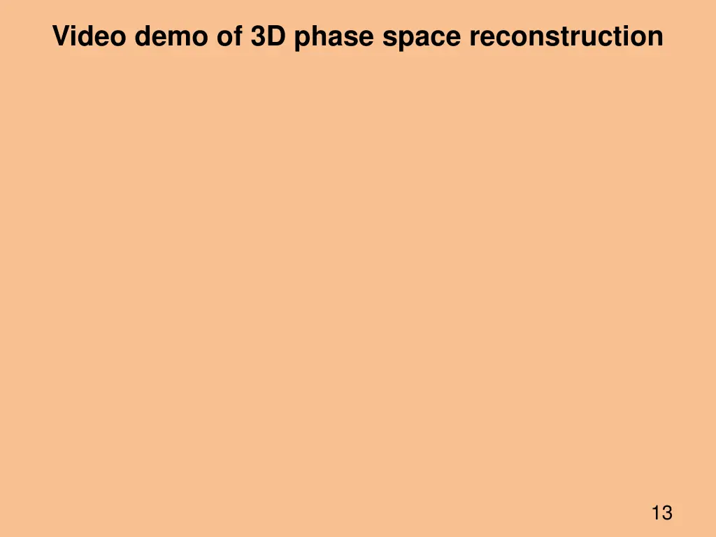 video demo of 3d phase space reconstruction