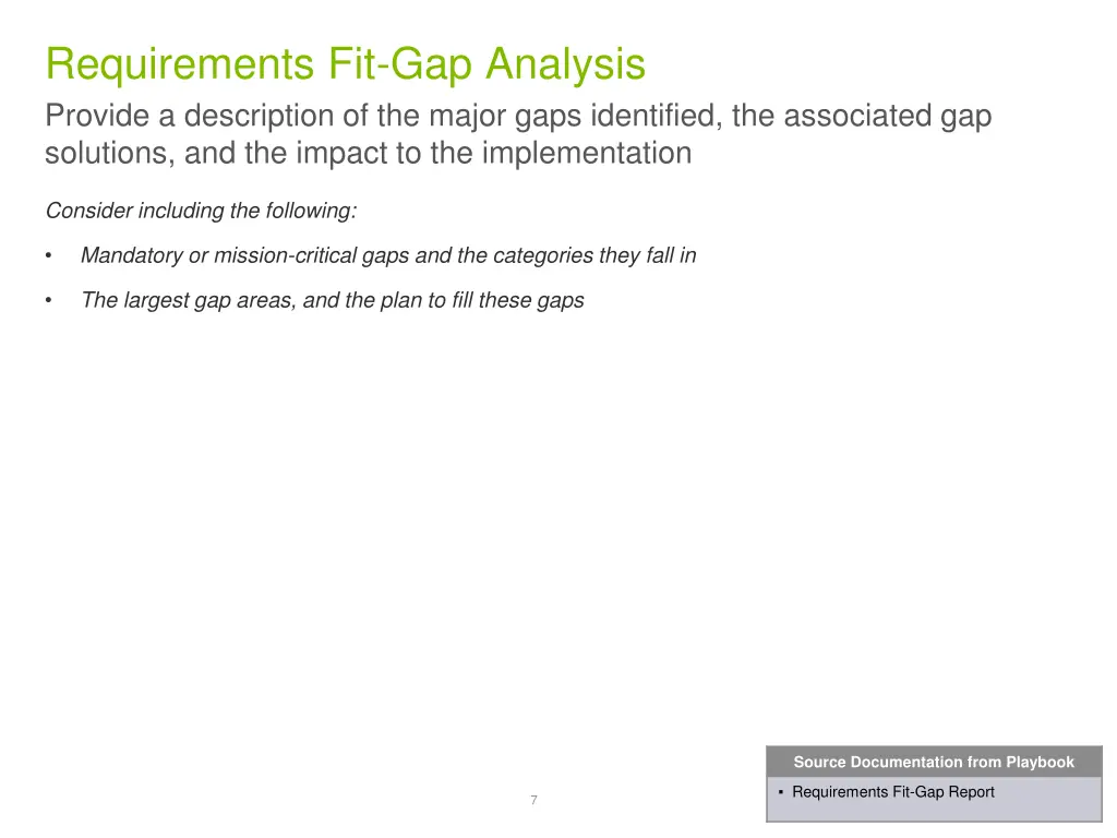 requirements fit gap analysis