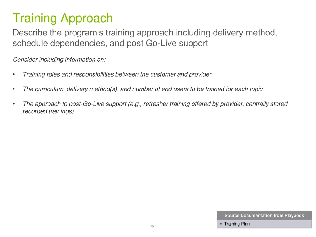 training approach