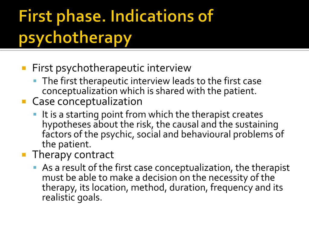 firstpsychotherapeutic interview the first
