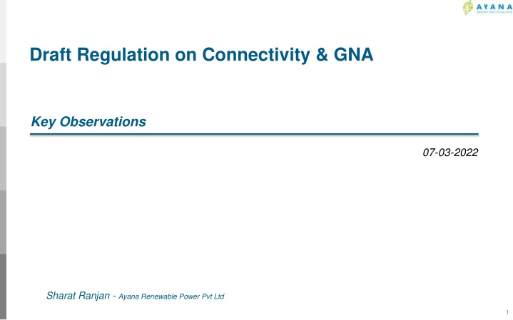 draft regulation on connectivity gna