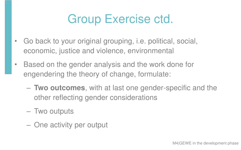 group exercise ctd