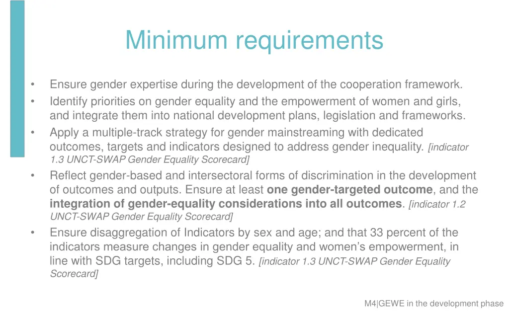 minimum requirements