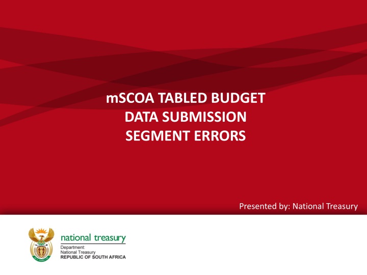 mscoa tabled budget data submission segment errors