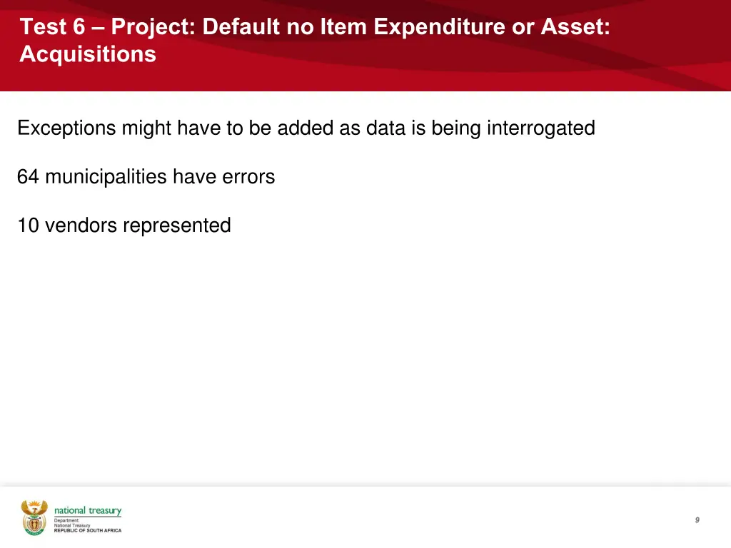 test 6 project default no item expenditure