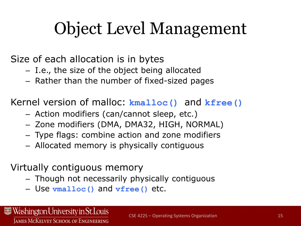 object level management