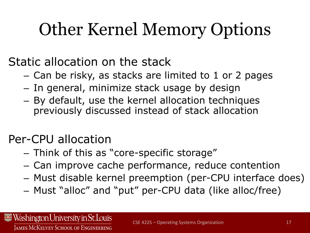 other kernel memory options