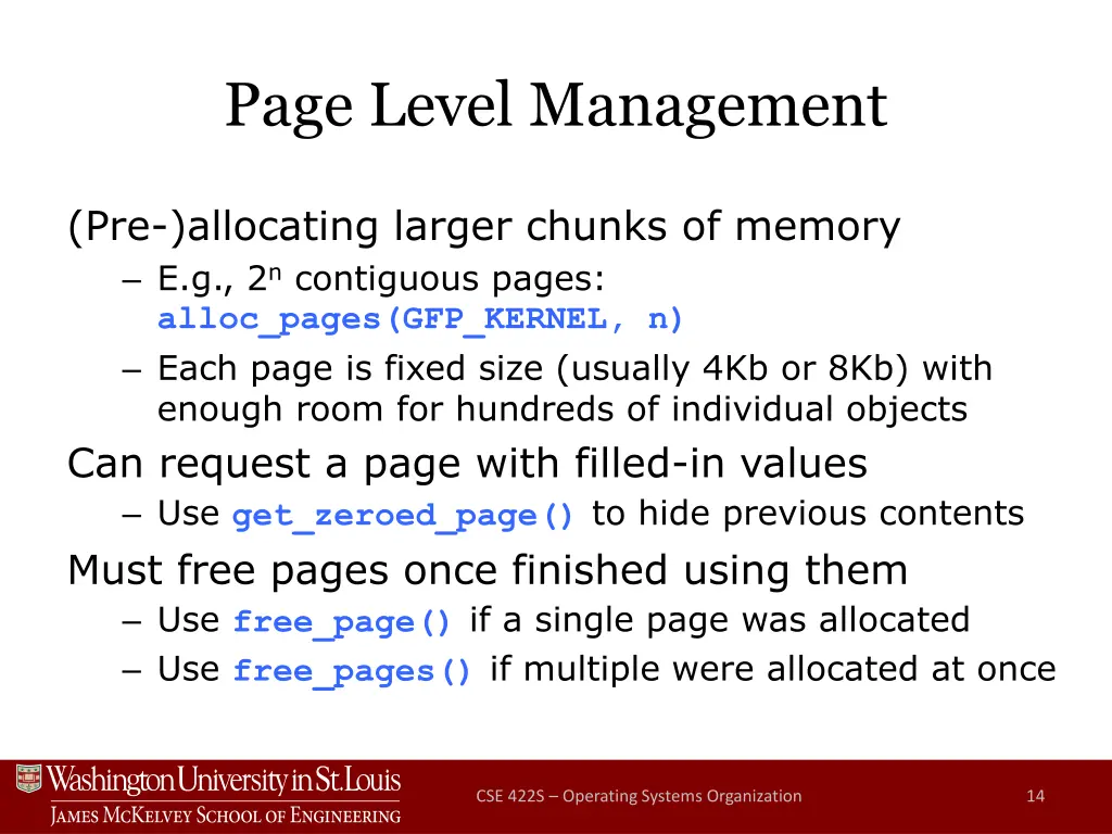 page level management