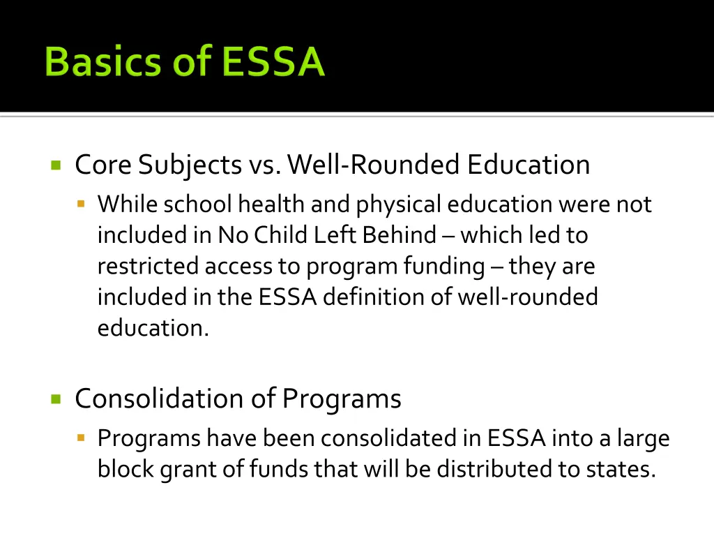 core subjects vs well rounded education while