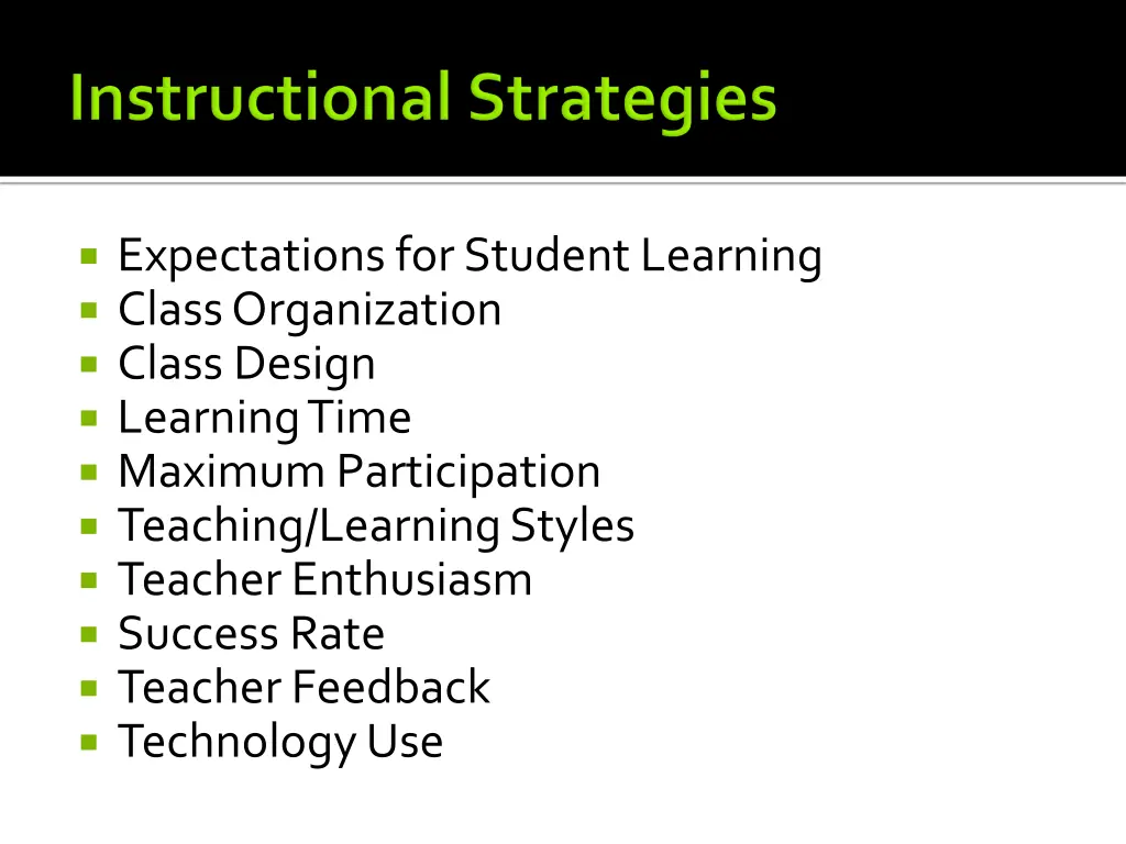 expectations for student learning class