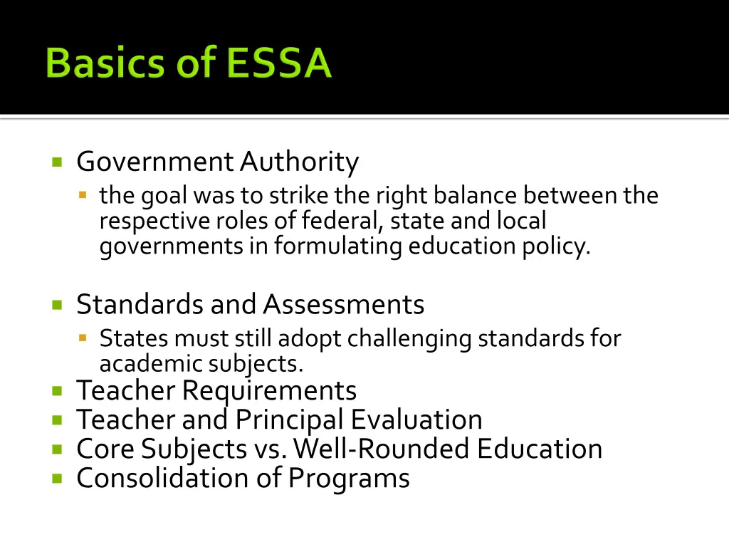 government authority the goal was to strike