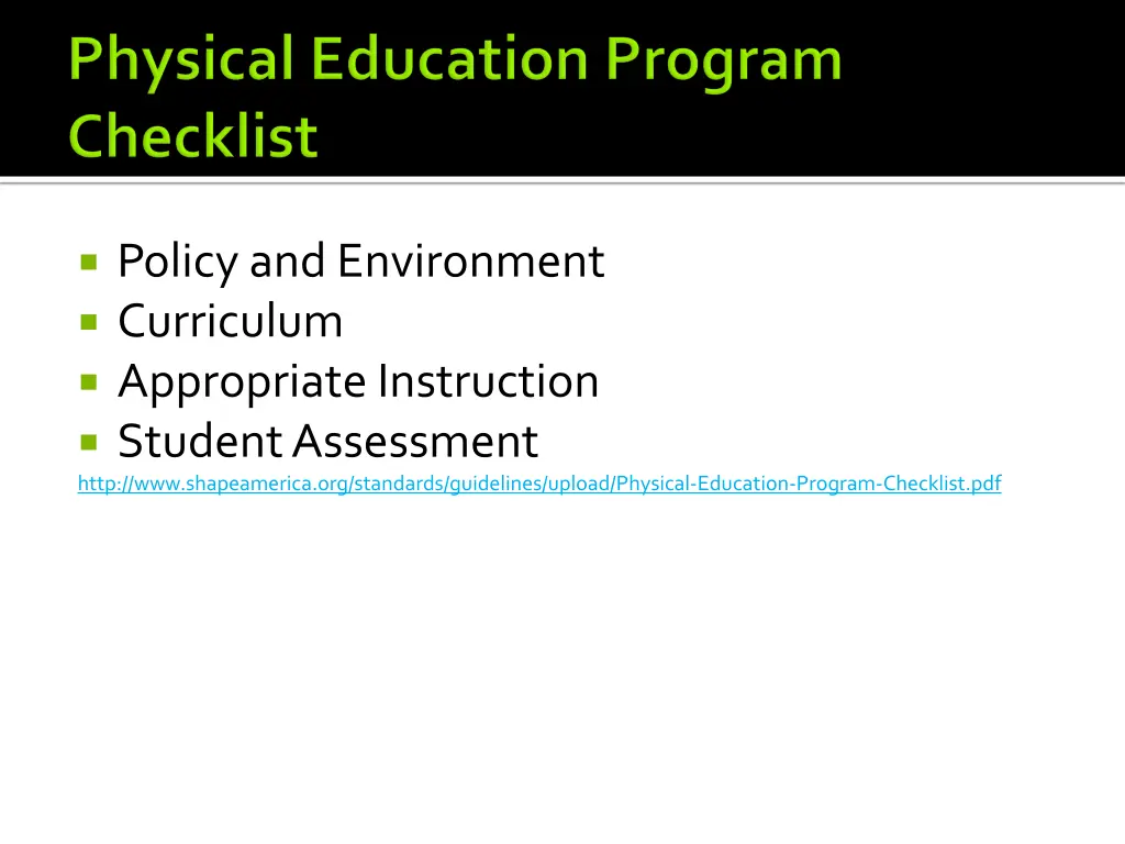 policy and environment curriculum appropriate