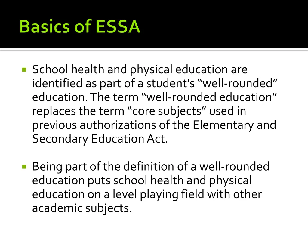 school health and physical education