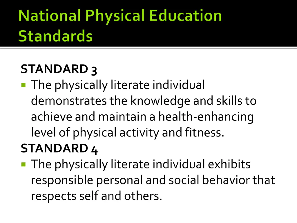 standard 3 the physically literate individual