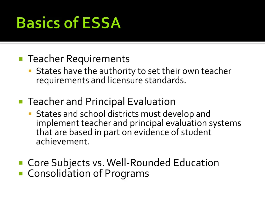 teacher requirements states have the authority