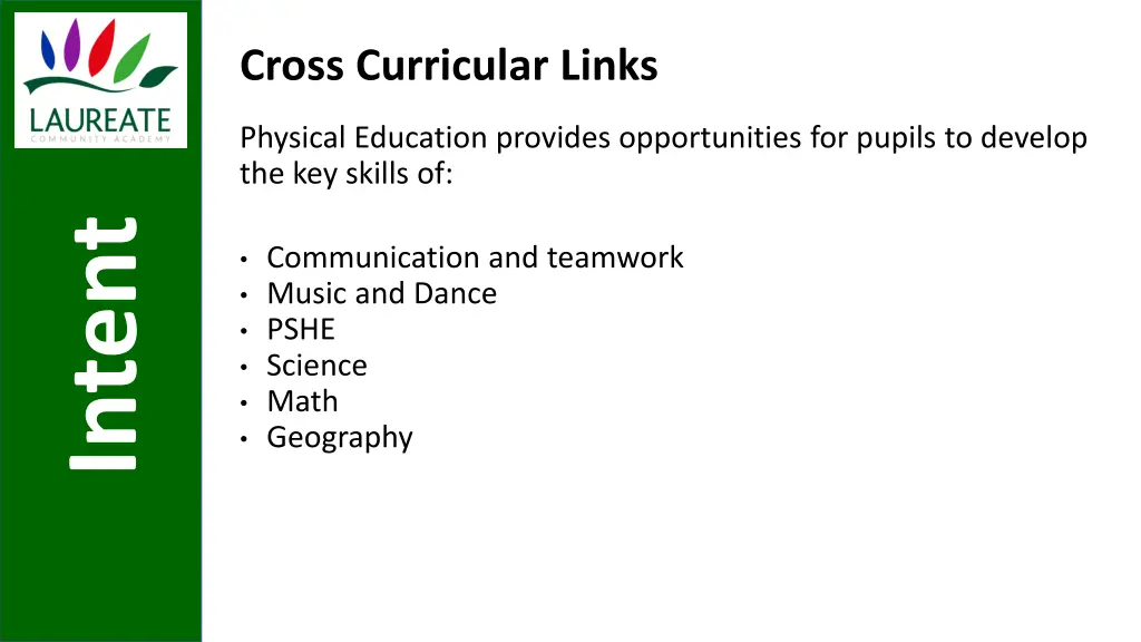 cross curricular links