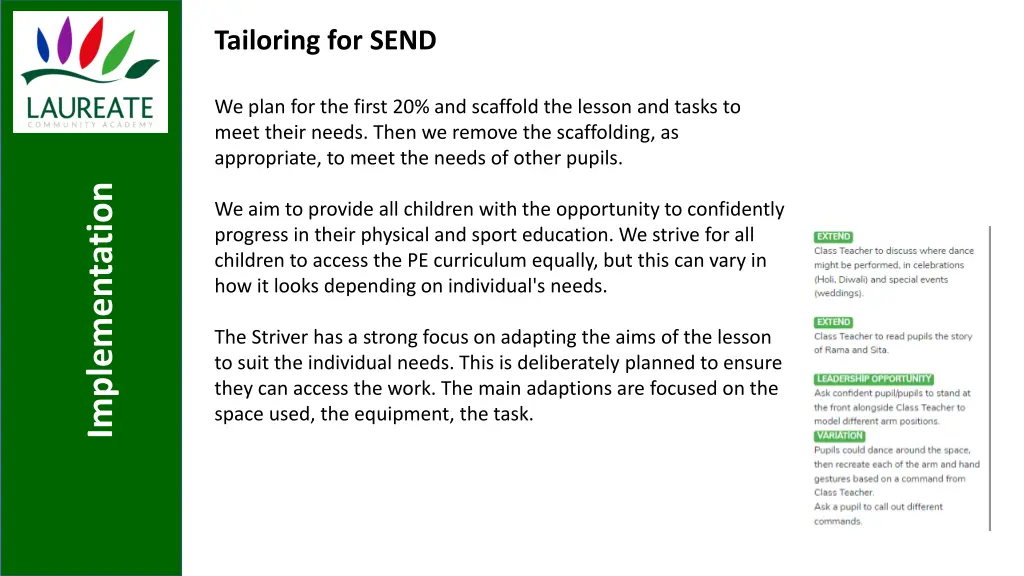 tailoring for send
