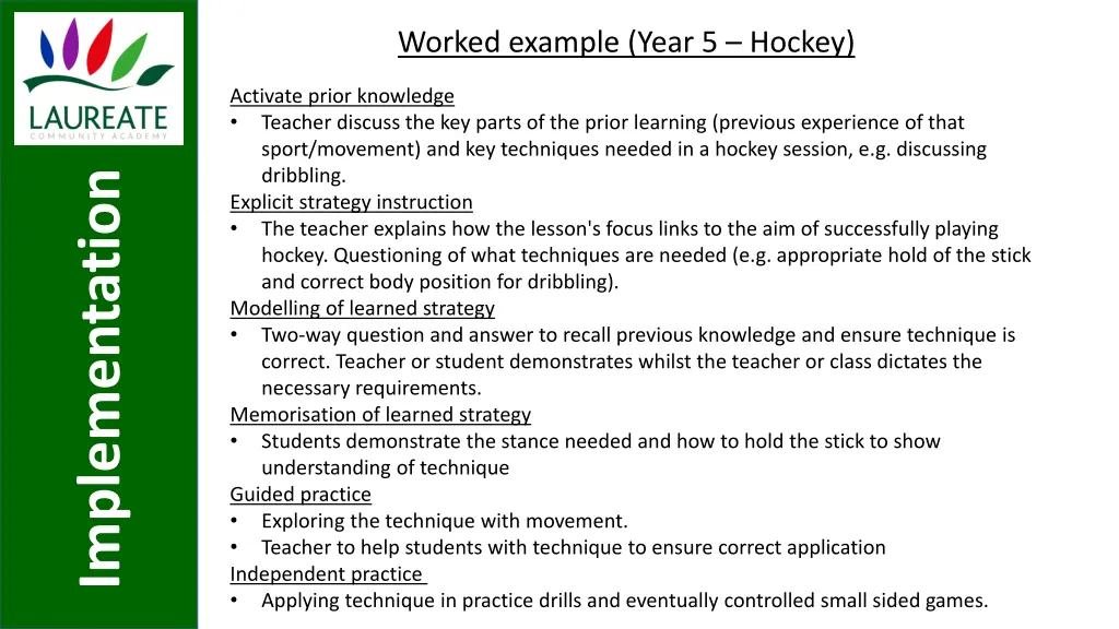 worked example year 5 hockey