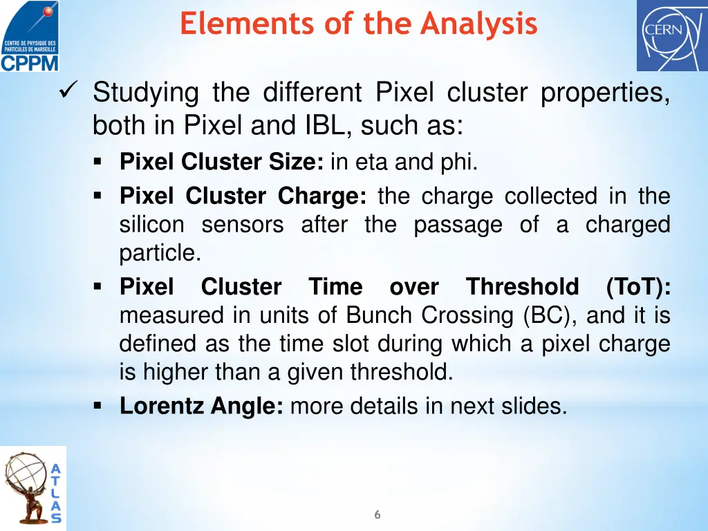 elements of the analysis