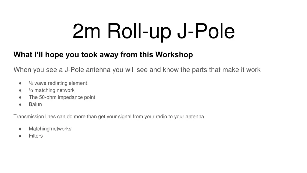 2m roll up j pole 12
