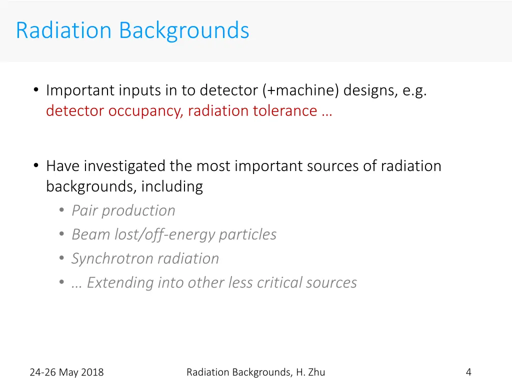 radiation backgrounds