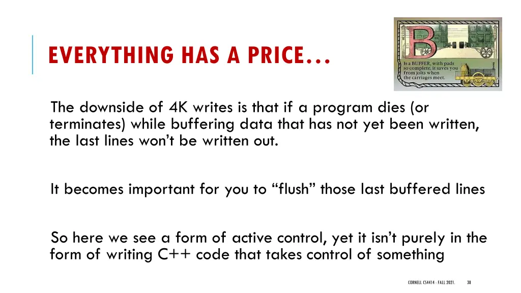 everything has a price