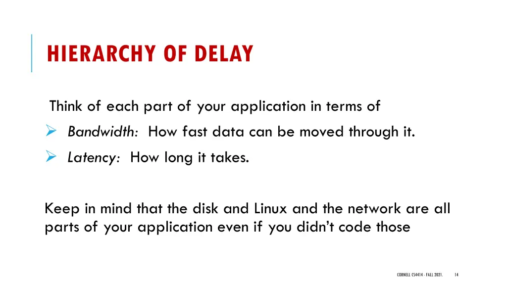 hierarchy of delay