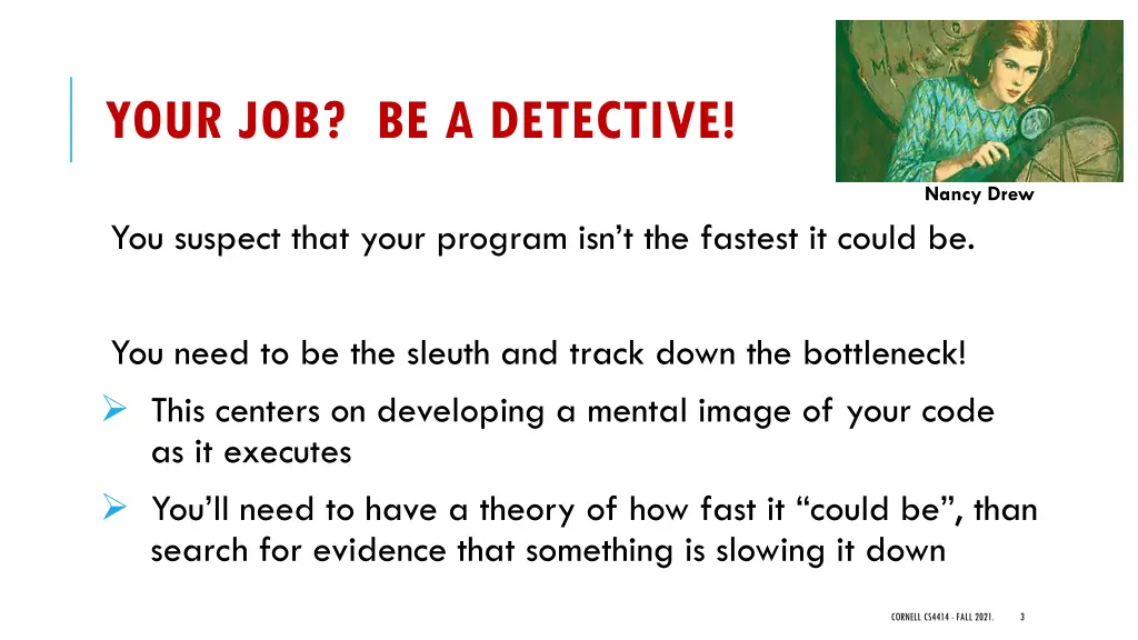 your job be a detective