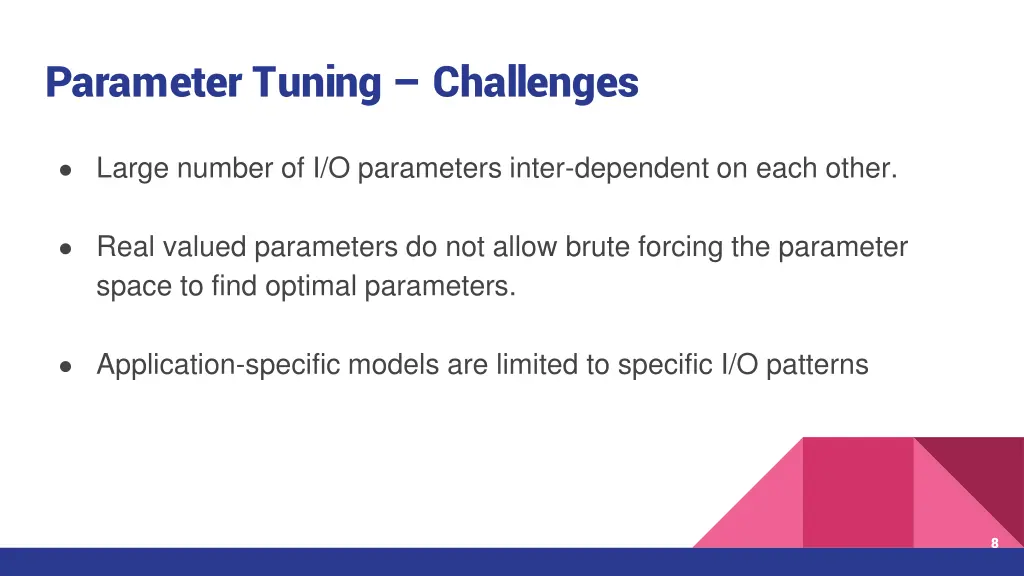 parameter tuning challenges