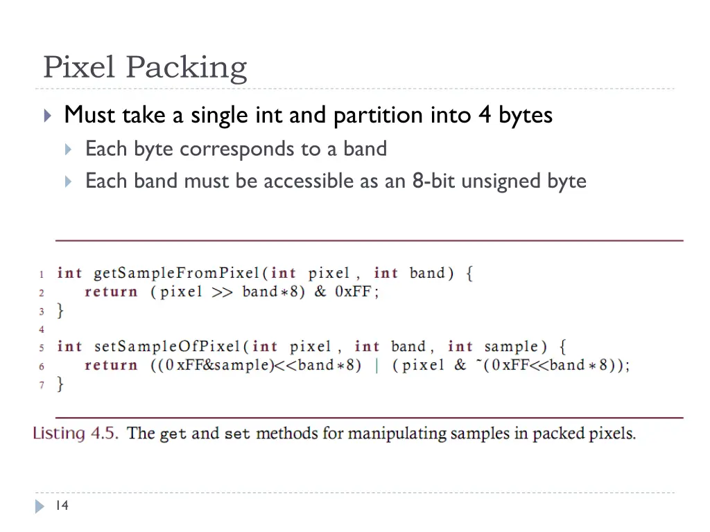pixel packing