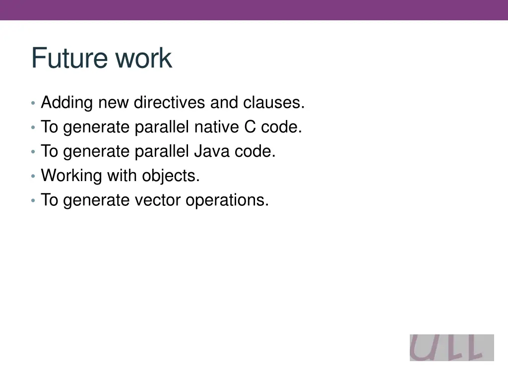 future work