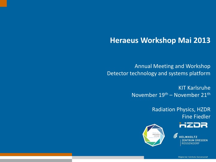 heraeus workshop mai 2013
