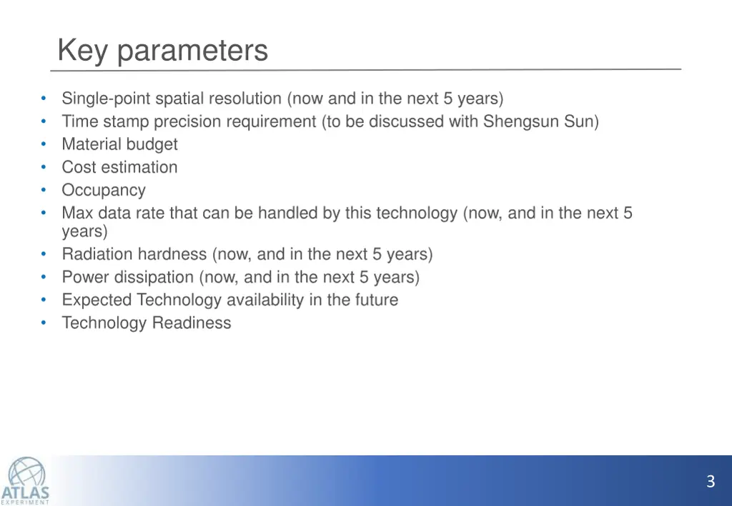key parameters