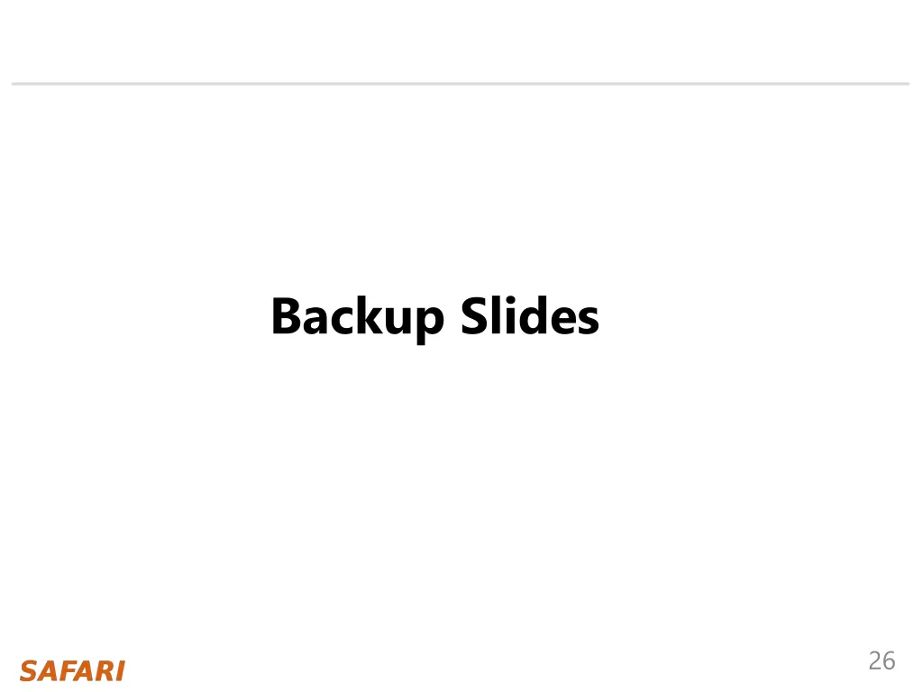 backup slides