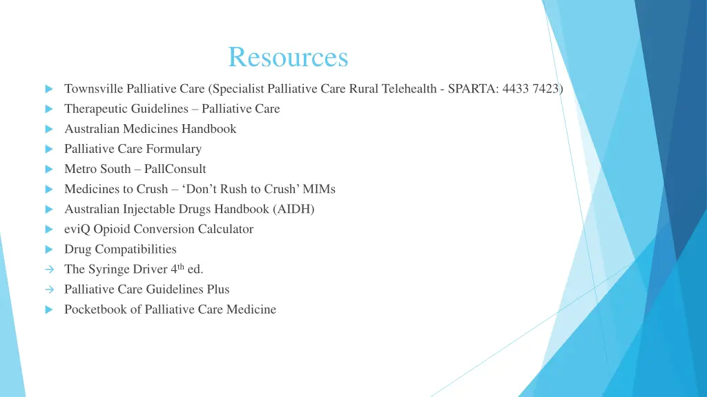 resources
