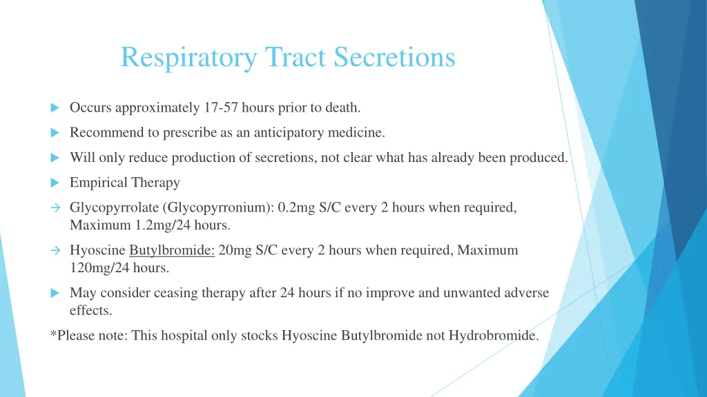 respiratory tract secretions