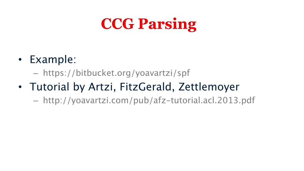 ccg parsing