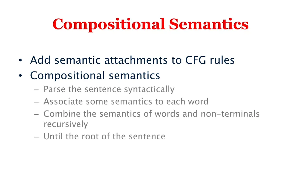 compositional semantics