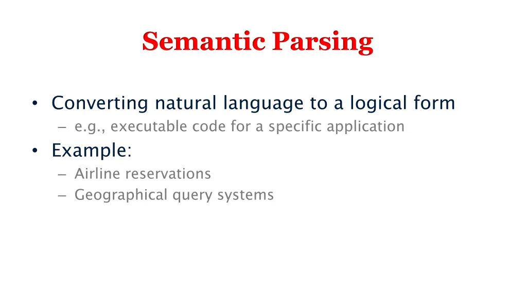 semantic parsing