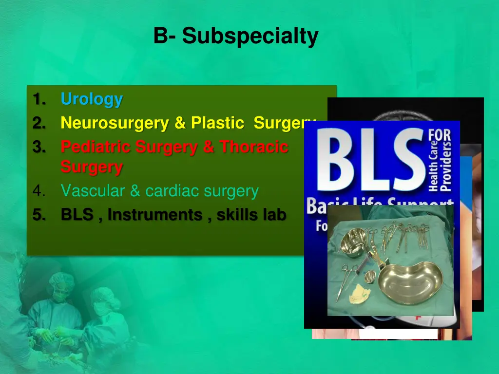 b subspecialty