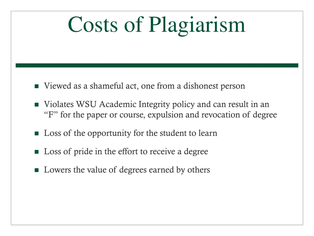 costs of plagiarism